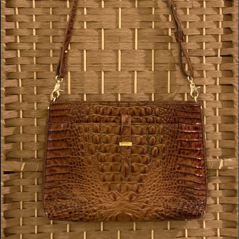 Hard to find/ out of stock Brahmin convertible Crossbody.  Holds tablets.